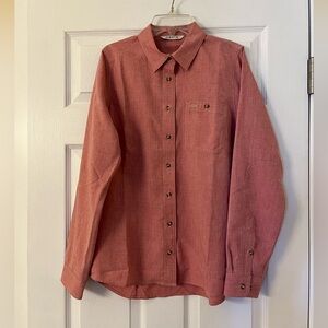 NWOT Orvis Pink Button-Up Blouse